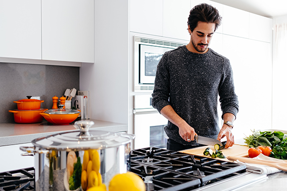 Man cooking in the kitchen
